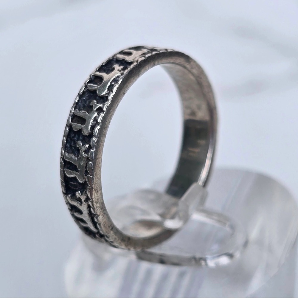Vintage 925 Sterling Silver Elephant Parade Eternity Band Ring Size 6.25 3.2g - Picture 3 of 9